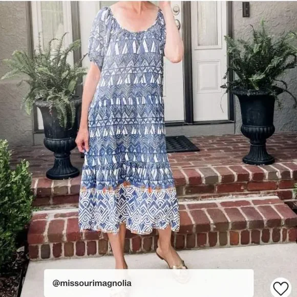 Knox Rose Tiered Boho Dress NWT XS - Picture 10 of 11